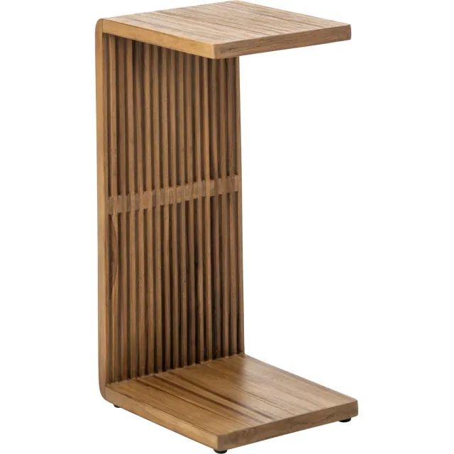 J-Line Bijzettafel met latten - gerecycled hout - naturel