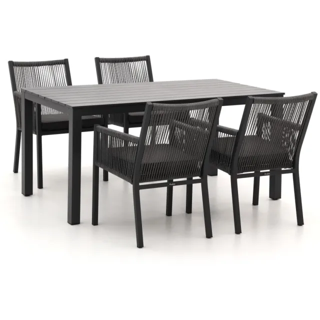 Manifesto Furniture Manifesto Rivola/Menzano 160cm dining tuinset 5-delig grijs, foto 2
