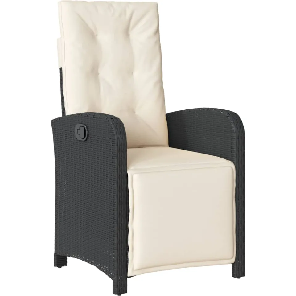 vidaXL 9-delige Tuinset poly rattan zwart, foto 2