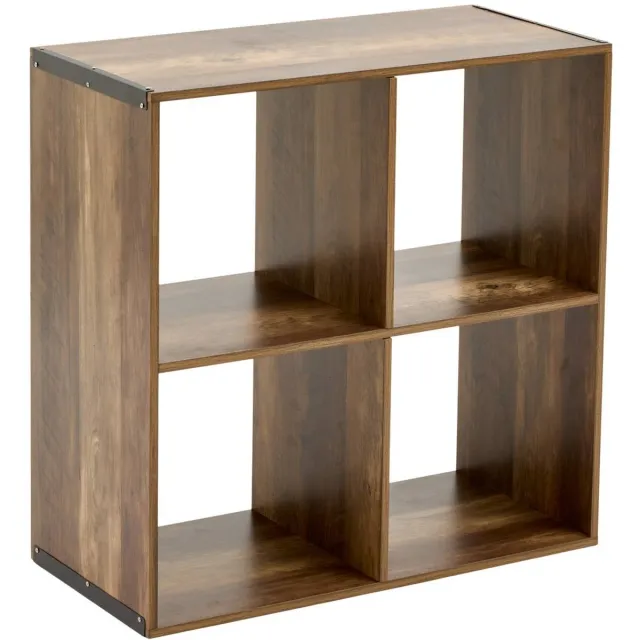 Konges Sløjd Plank met 4 vakken van hout en metaal MIX'N MODUL Marron