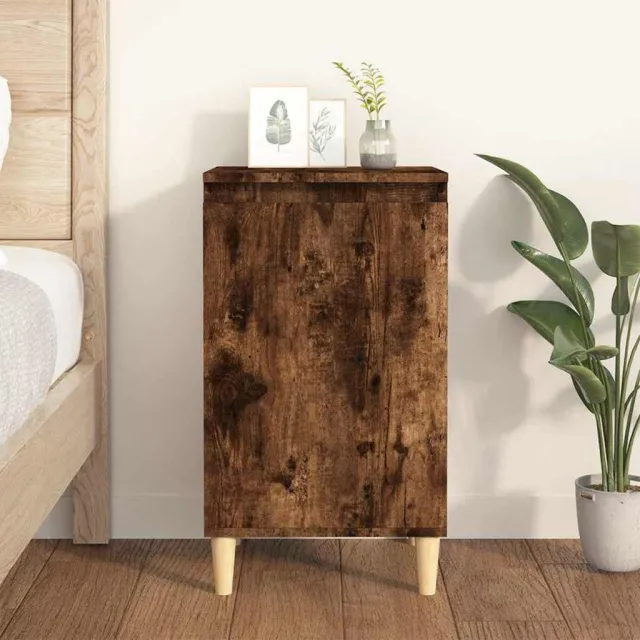vidaXL Nachtkastje 40x35x70 cm bewerkt hout gerookt eikenkleurig, foto 2