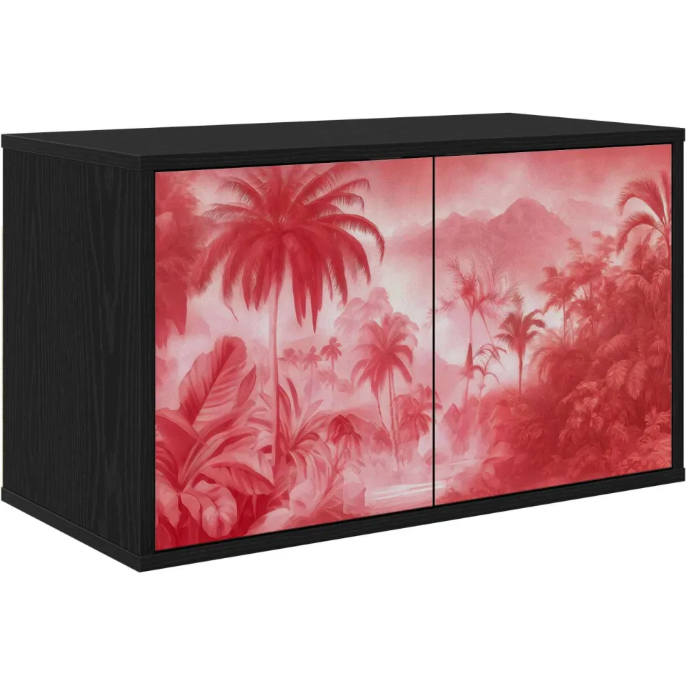 vidaXL Wandgemonteerd tv-meubel AACHEN 69 x 33 x 40 cm Zwart eiken, foto 3