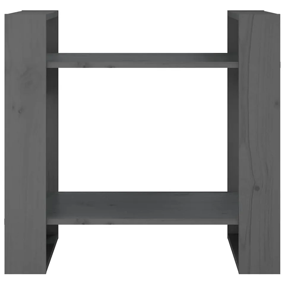 vidaXL Boekenkast/kamerscherm 60x35x57 cm massief grenenhout grijs, foto 4