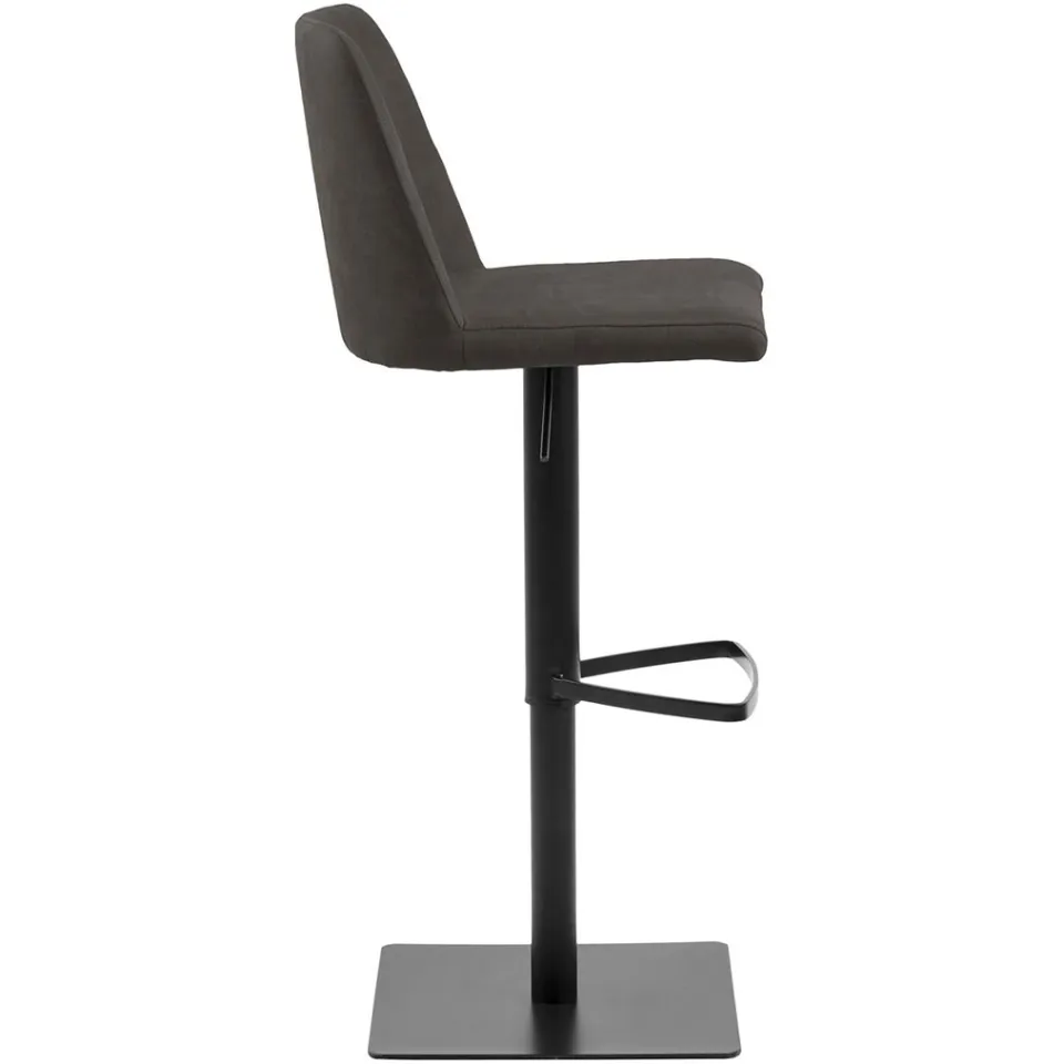 Lisomme Edwin barkruk kunstleer donkergrijs - 75 cm, foto 4