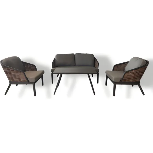 Oosterik Home Loungeset Hawaii Nature Grey Oosterik Home Oosterik Home grijs
