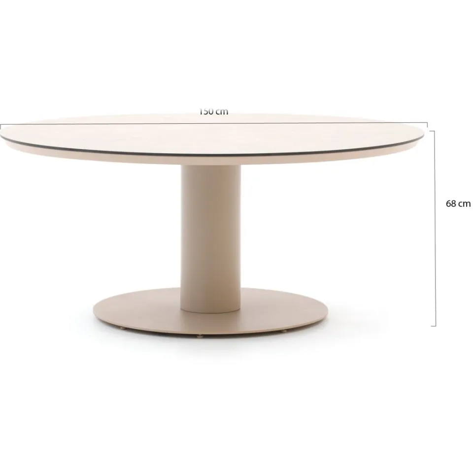 Tierra Outdoor Natal/Moreno ø 150cm low dining tuinset 5-delig taupe, foto 3