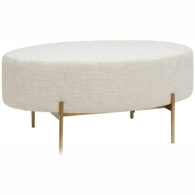 Tower Living Ossana ottoman fabric Memphis 10 - oval 100x65x45 Wit