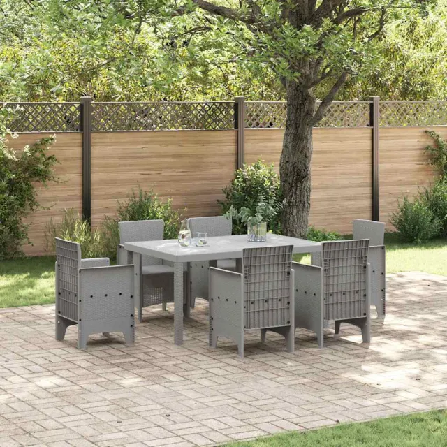 vidaXL Tuinstafel Lichtgrijs 150 x 100 x 73 cm poly rattan, foto 2