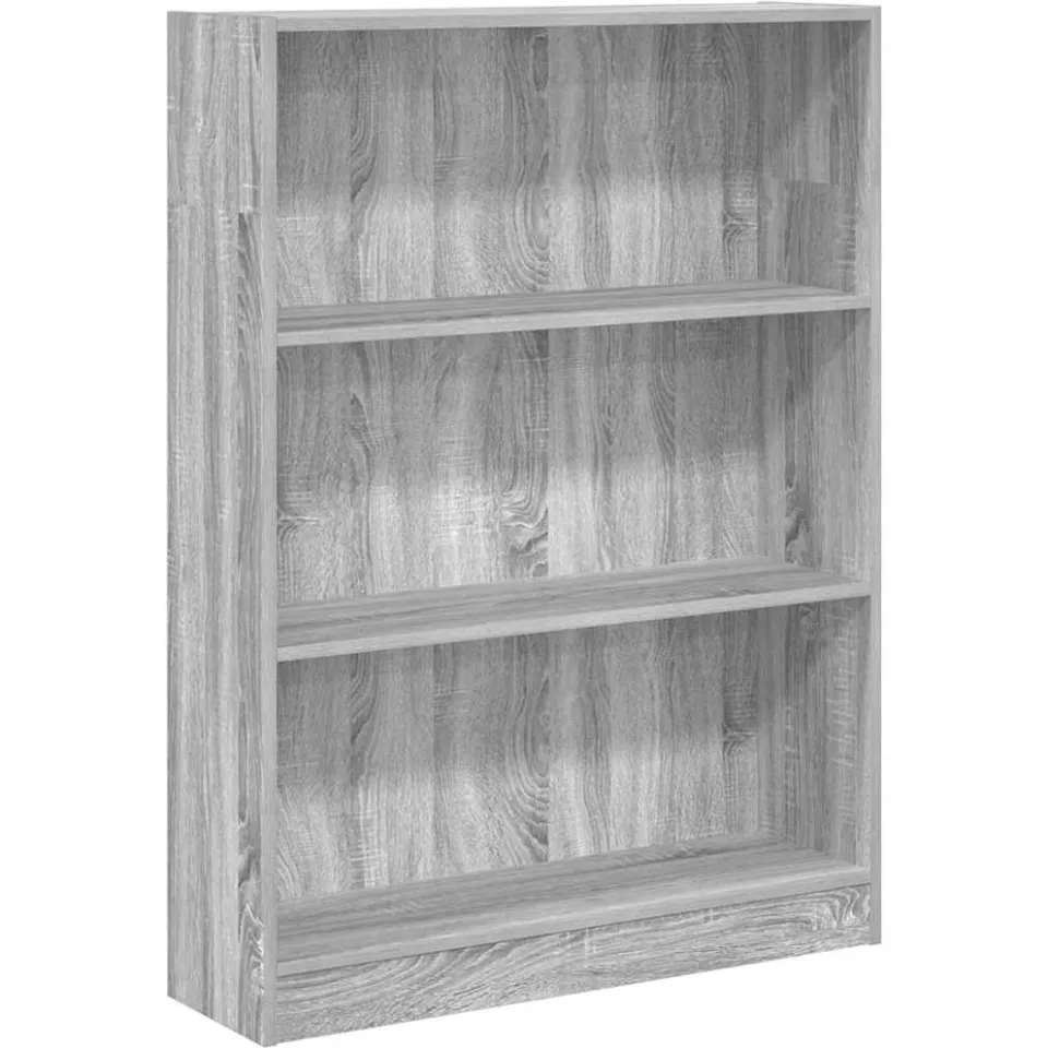 vidaXL Boekenkast 80x24x109 cm bewerkt hout grijs sonoma eikenkleurig