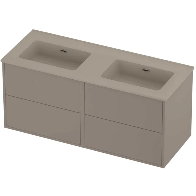 Proline Tribute Badmeubelset Porselein Zonder Gat 120x46x54 cm Mat Crème Cotton Clay Beige