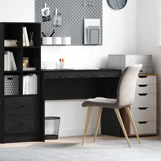 vidaXL Bureau Zwart Eiken 100 x 40 x 76 cm, foto 2