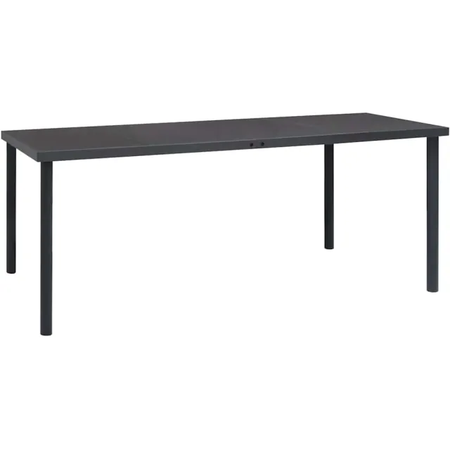 vidaXL Tuintafel 190x90x74 cm staal antracietkleurig Anthraciet