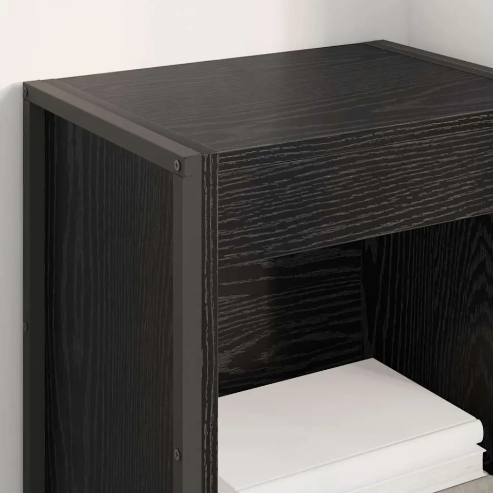 vidaXL Boekenkast 40 x 30 x 86,5 cm Bewerkt hout Zwart Eiken, foto 4
