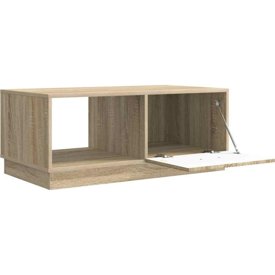 vidaXL Salontafel Sonoma Eiken 90 x 50 x 37 cm Bewerkt hout, foto 3