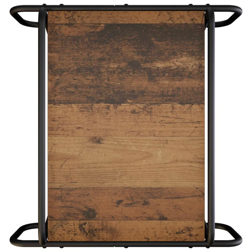 vidaXL Salontafel Oud hout 60 x 60 x 51 cm Bewerkt hout bruin, foto 4