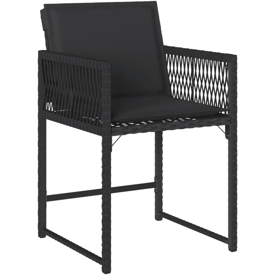vidaXL 9-delige Tuinset poly rattan zwart, foto 3