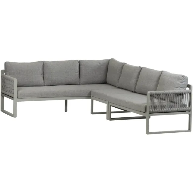 Normin Hoek lounge dining bank Reims | Links | 5 personen | Off Sand/Sand | Rope & aluminium Sand, Off Sand