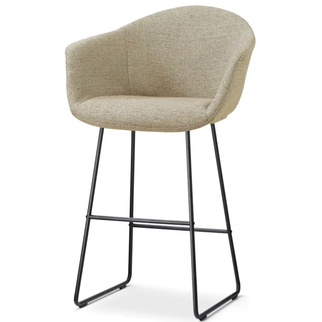 Nolon Nino-Otis barkruk taupe melange - zwart onderstel - 75 cm