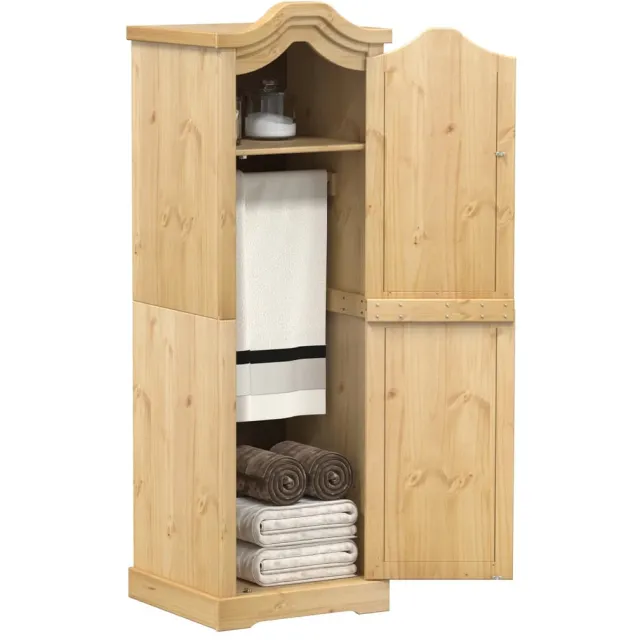 vidaXL Kledingkast Corona 55x52x170 cm massief grenenhout Bruin