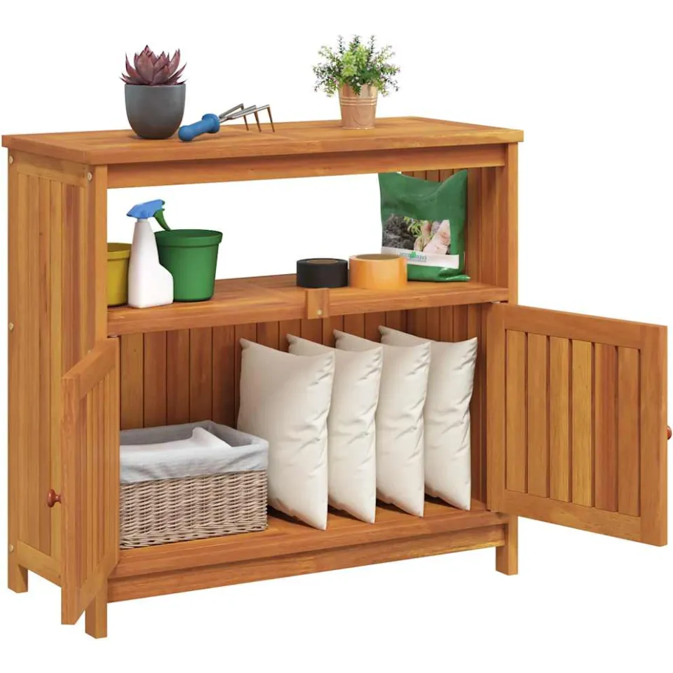 vidaXL Tuinwandtafel 80x35x75 cm massief acaciahout bruin, foto 3