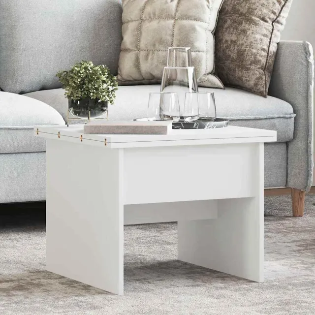 vidaXL Salontafel Wit 55 x 54,5 x 45 cm Bewerkt hout, foto 2
