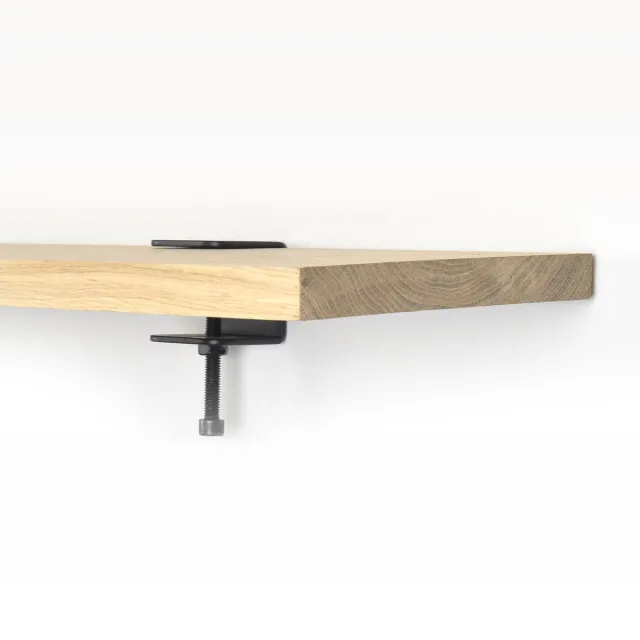 Barnwoodweb Plankdragers Staal Clamp - 5x5 cm - Trendy Stoere Industriële Mat Zwarte Planken Dragers - Stalen Schapdragers