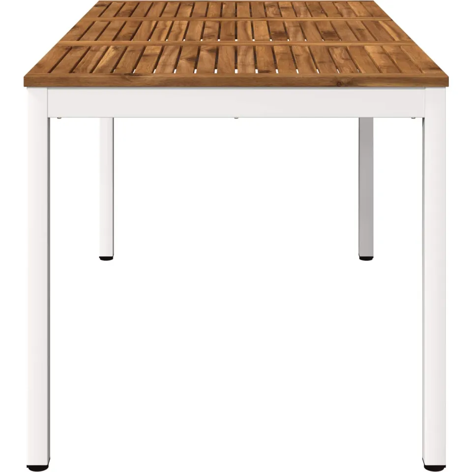 vidaXL Tuindiner tafel NAARDEN Natuurlijk en Wit 141 x 80,5 x 75 cm, foto 4
