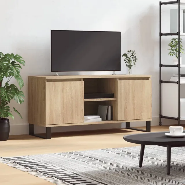 vidaXL Tv-meubel 104x35x50 cm bewerkt hout sonoma eikenkleurig Bruin