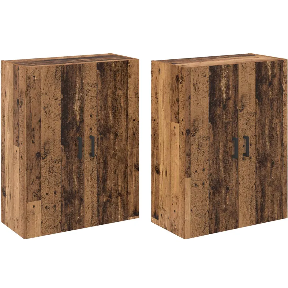 vidaXL Wandkast 2 st Oudhout 69,5 x 34 x 90 cm Bewerkt hout bruin, foto 3
