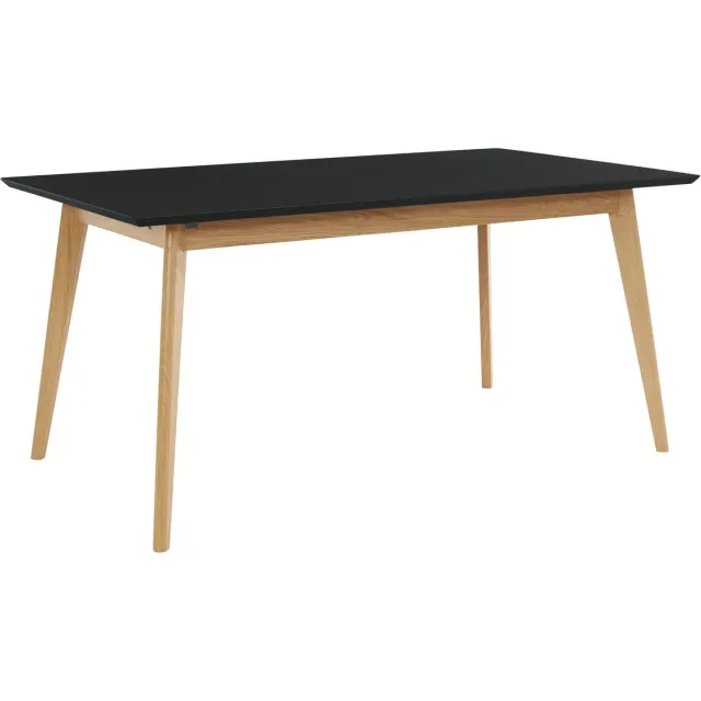 Notio Living Vista-Eettafel - 160 cm - Zwart Eiken