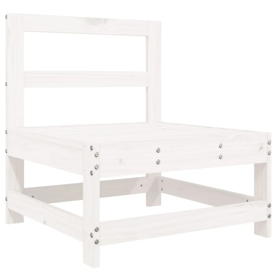 vidaXL 6-delige Loungeset massief grenenhout wit, foto 4