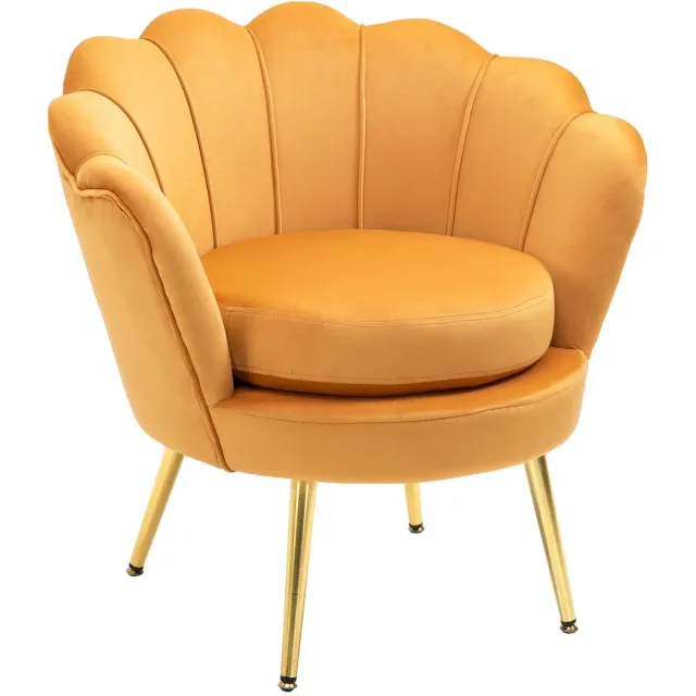 GranMaison Fauteuil - Relaxstoel - Relaxfauteuil - Stoel - Met armleuning - Voor één Persoon - Geel