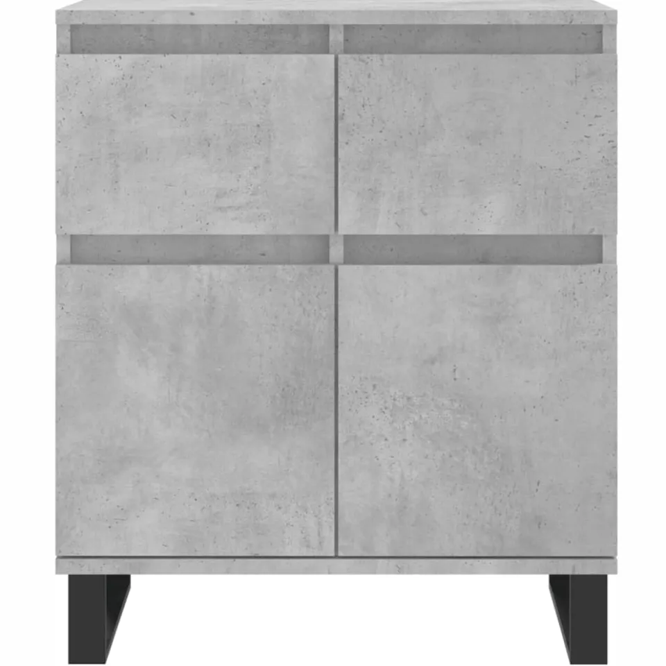 vidaXL Dressoir 60x35x70 cm bewerkt hout betongrijs grijs