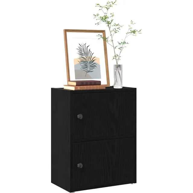 vidaXL Boekenkast 40x24x52 cm bewerkt hout zwart eikenkleurig