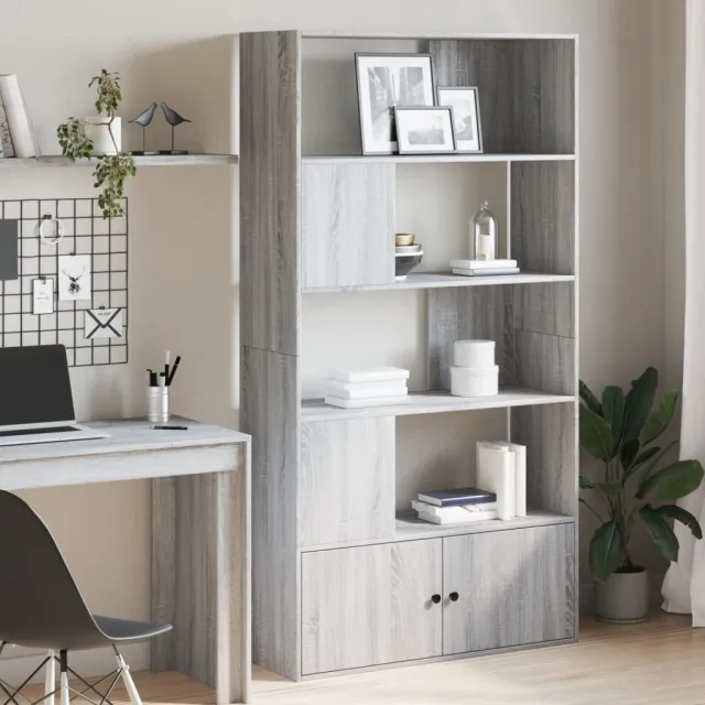 vidaXL Boekenkast 100x36x189 cm bewerkt hout grijs sonoma eikenkleurig, foto 2