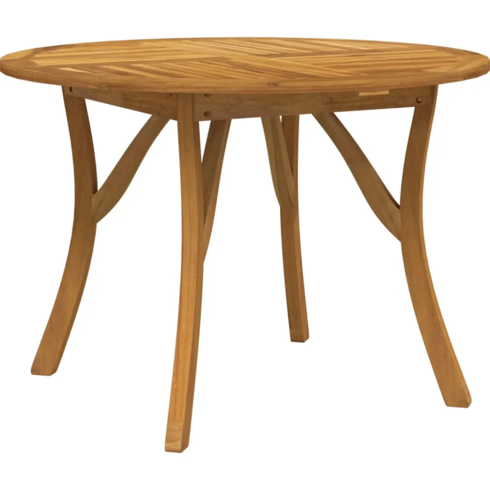 vidaXL Tuintafel Ø 110 cm massief acaciahout bruin, foto 3