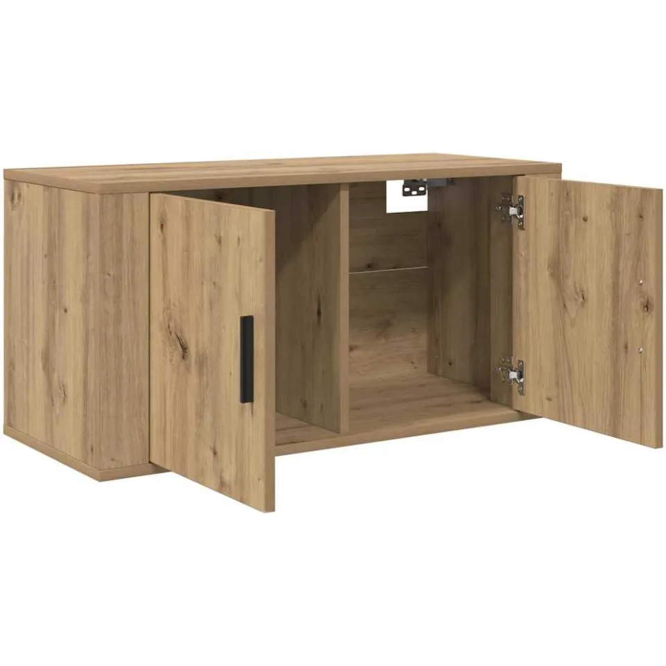 vidaXL Wandgemonteerde TV-kast 80 x 34.5 x 40 cm Bewerkt hout bruin, foto 3