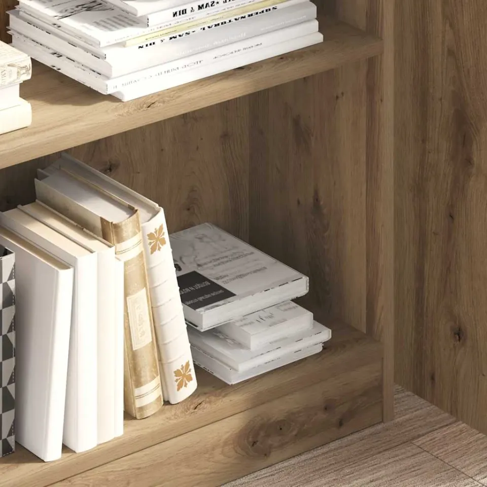 vidaXL Boekenkast 80x24x109 cm bewerkt hout artisanaal eikenkleurig, foto 4
