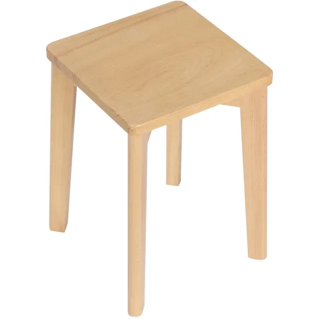 Klarven Eetkamerstoelen Naturel - Eetkamerstoelen Set van 2 - Stapelbare Eetkamerstoelen - Eetkamerstoelen Hout - Dining Chairs - Stapelbaar en Ruimtebesparend - Makkelijk Schoon te Maken - Draagvermogen 120 kg - B31xD31xH44,5cm
