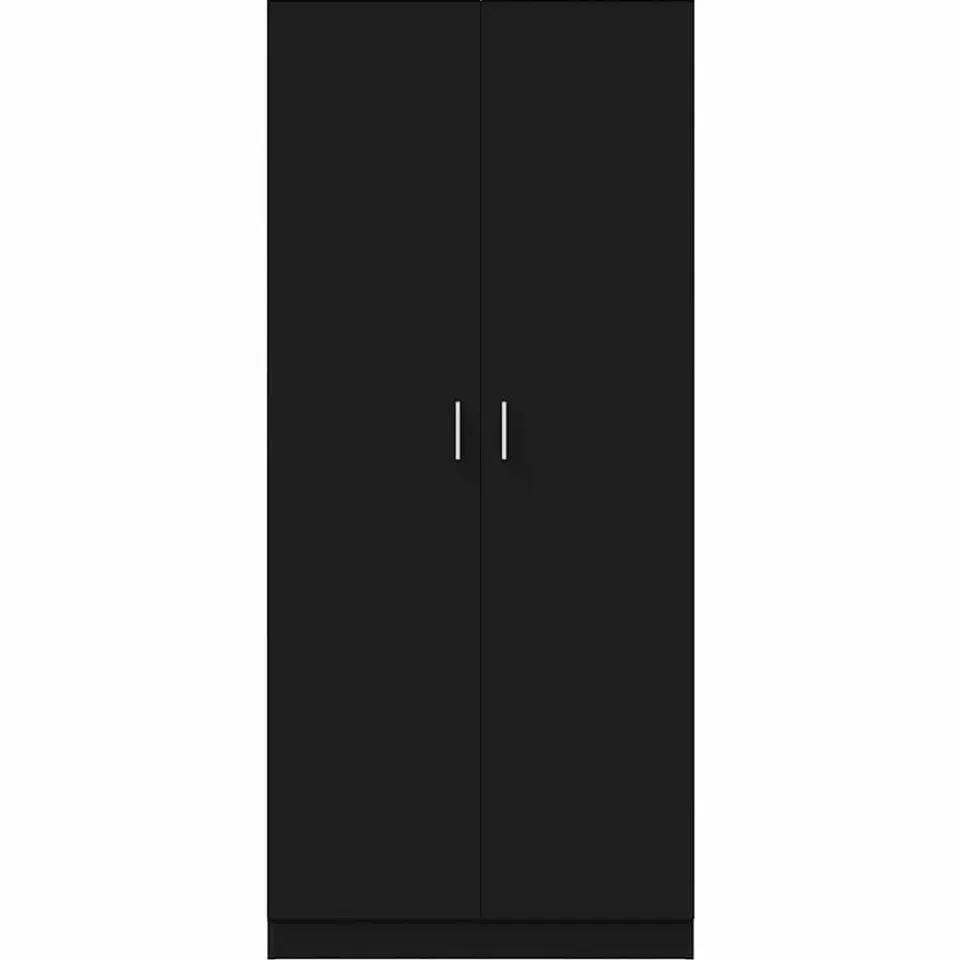 vidaXL Kledingkast 80x52x180 cm bewerkt hout zwart