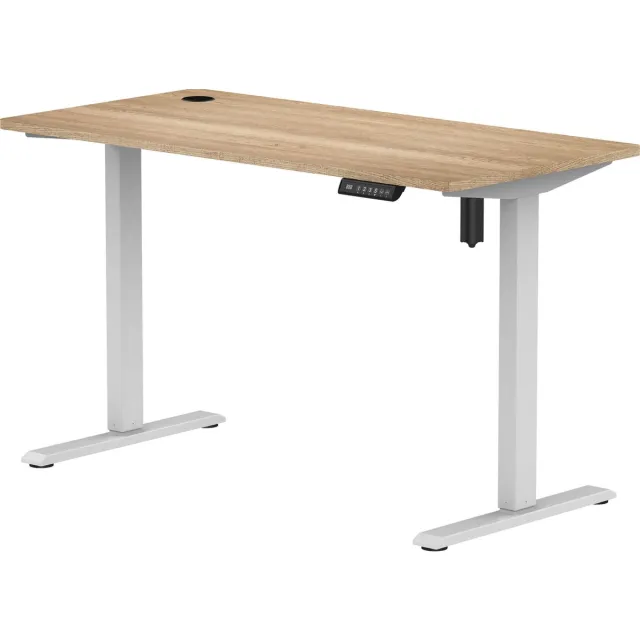 Stabureaus Elektrisch Verstelbaar Zit-Sta Bureau compact 118 x 60 cm | Wit – Vintage Eiken | Hoogte 72 – 118 cm | Stabureaus.nl® Wit, Vintage Eiken
