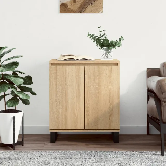 vidaXL Dressoir 60x35x70 cm bewerkt hout sonoma eikenkleurig Bruin