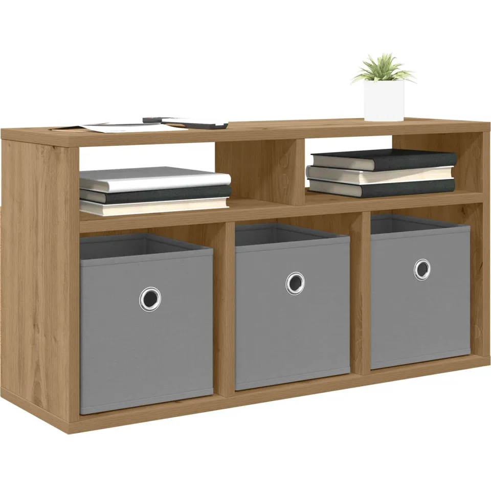 vidaXL Laagkast 72 x 22,5 x 38 cm Artisan Eiken Bruin