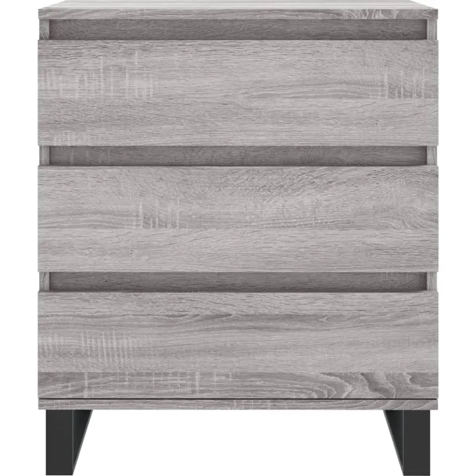 vidaXL Dressoir 60x35x70 cm bewerkt hout grijs sonoma eikenkleurig, foto 4