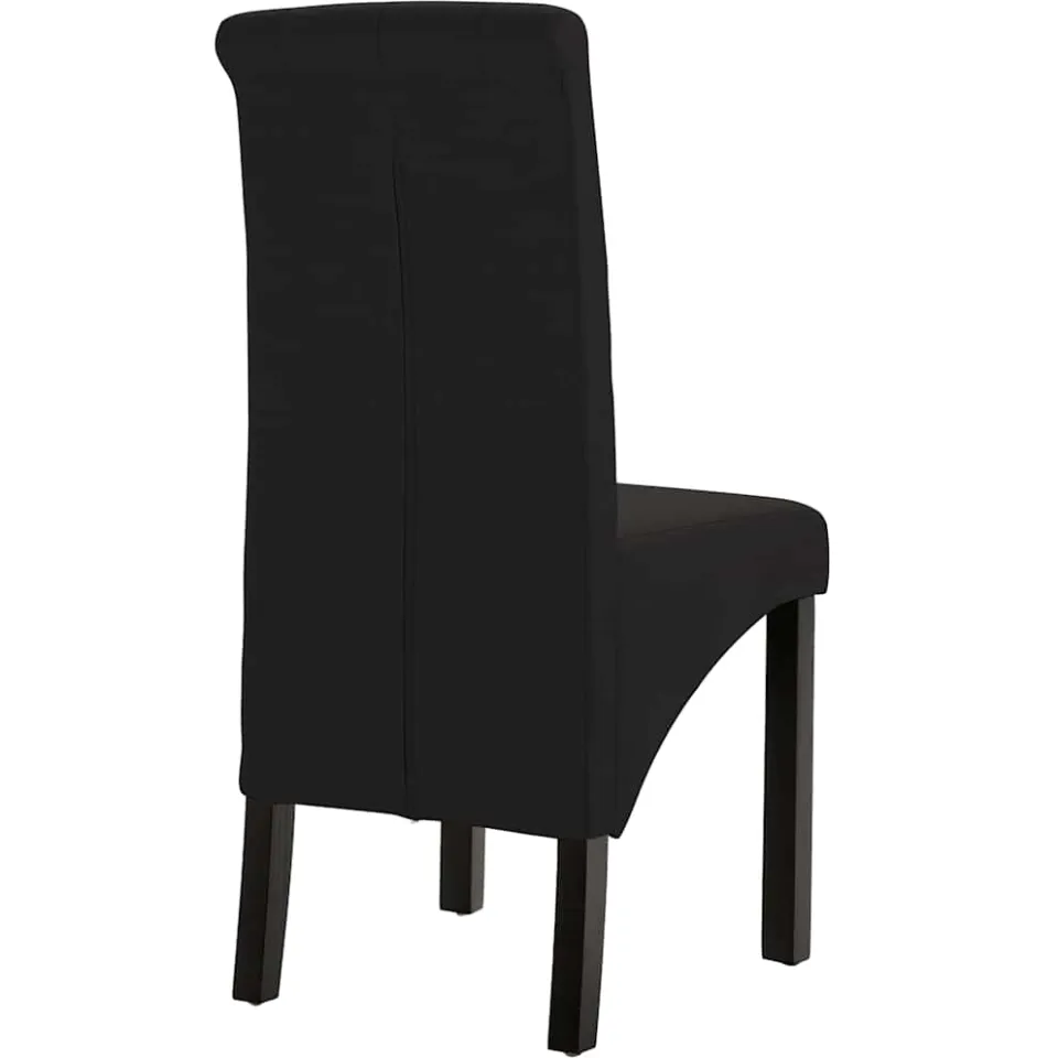 vidaXL Eetkamerstoelen 4 st stof zwart, foto 4