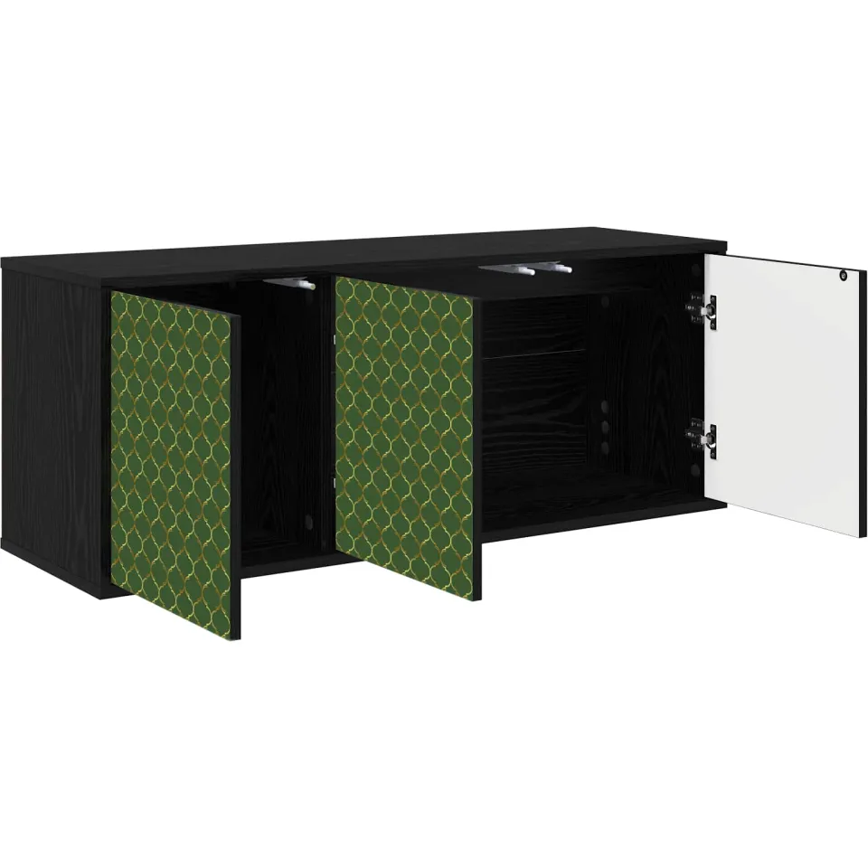 vidaXL Wandgemonteerd tv-meubel GELEEN 102 x 33 x 40 cm Zwart eiken