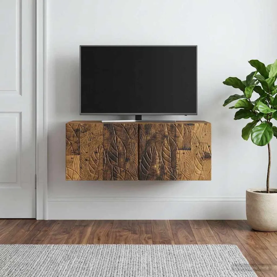 vidaXL Wandbeugel TV-kast 78,5 x 41 x 30 cm Oud hout Bewerkt hout bruin, foto 3