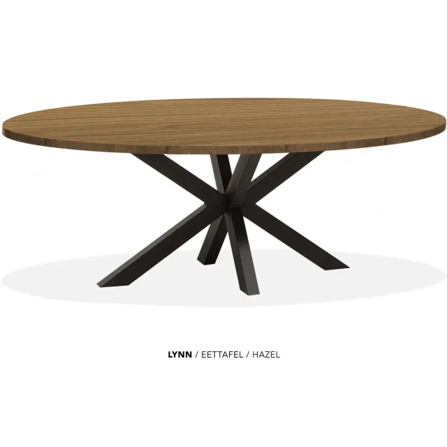 Maxfurn Lynn - Ovale eettafel Lynn | Zeer krasvast | Kleur: Hazel | Afm. 180x102cm Natuurlijk eiken