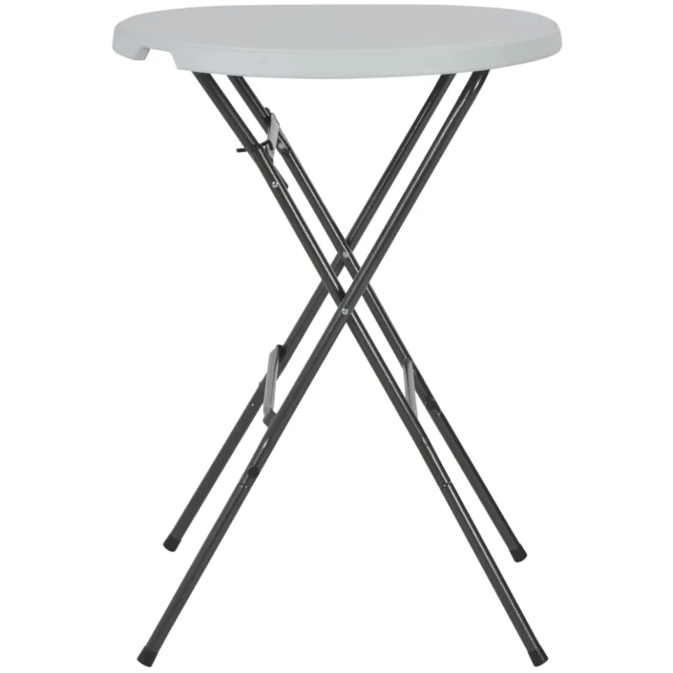 vidaXL Bartafel inklapbaar 80x110 cm HDPE wit, foto 3