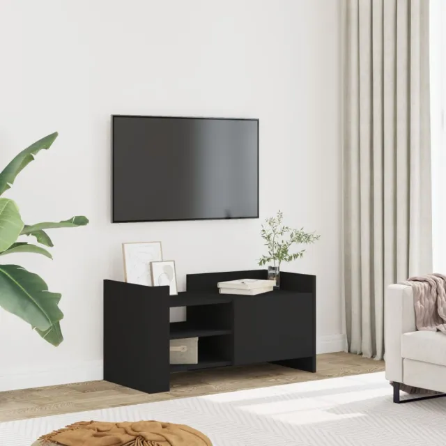 vidaXL Tv-meubel 80x35x40 cm bewerkt hout zwart